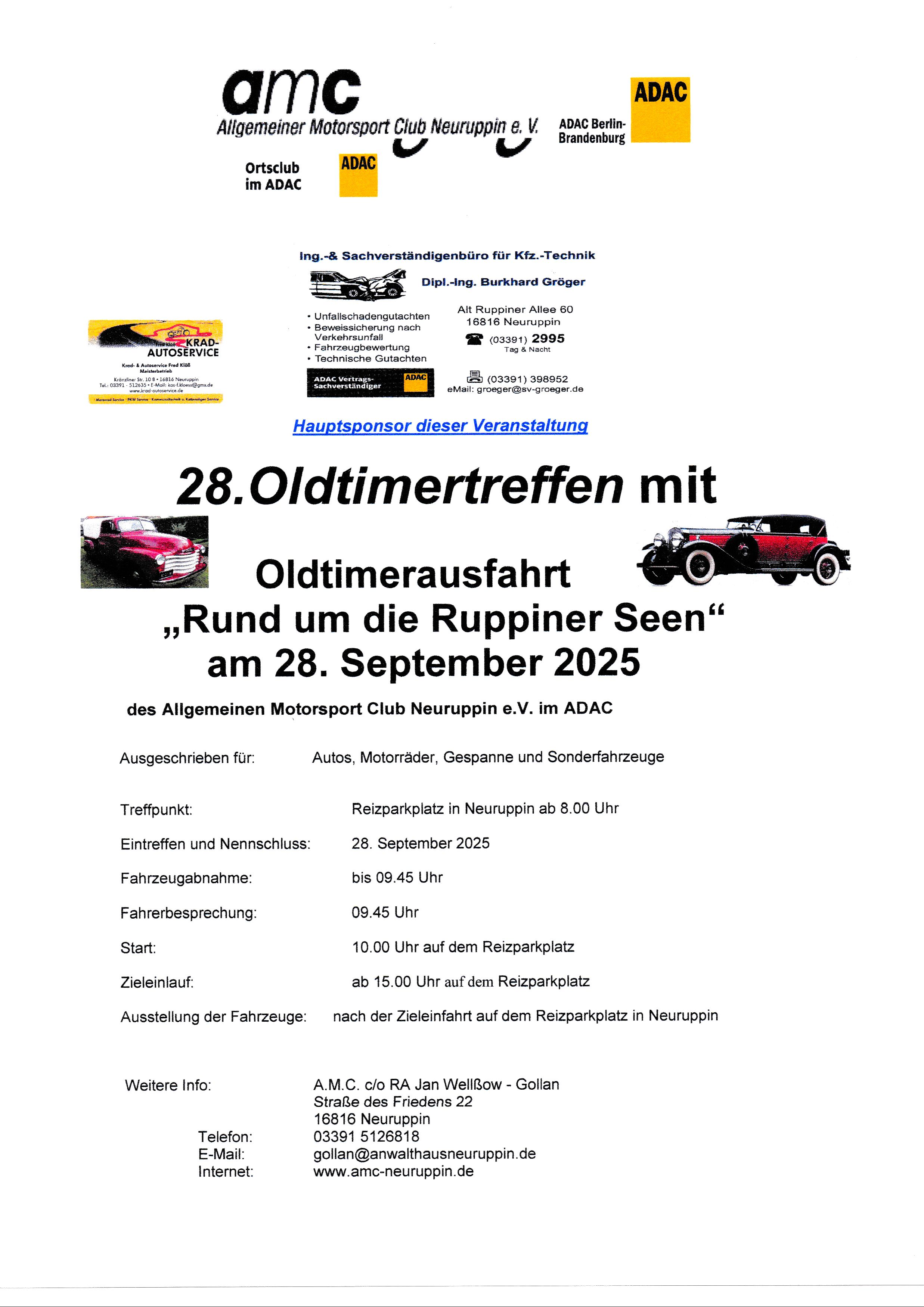 Ausschreibung Oldtimer 2025